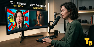 The Death of Clickbait: Why Cinematic YouTube Thumbnails are Winning in 2026