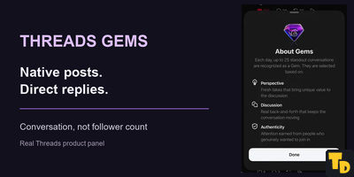 Threads Gems Put Native Posts and Direct Replies Ahead of Crossposts