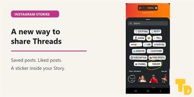 instagram adds threads stickers to stories for saved and liked posts
