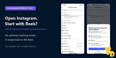 instagram tests an option to open directly to reels