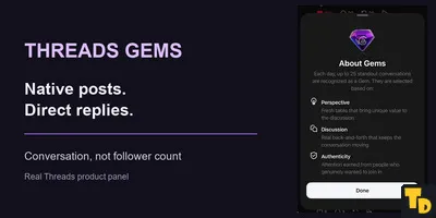 threads gems put native posts and direct replies ahead of crossposts
